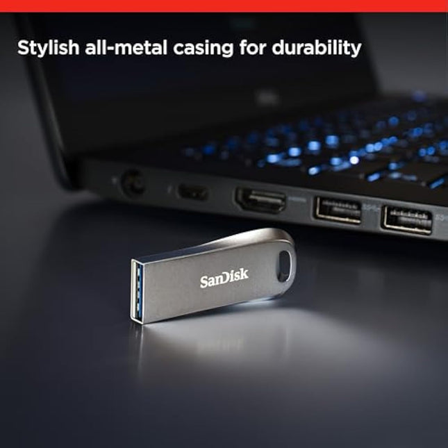 SanDisk Ultra Luxe 128 GB USB Flash Drive USB 3.1 up to 150 MB/s, Silver