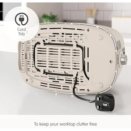 Morphy Richards Hive Cream 2 Slice Toaster - Gloss Finish - Plastic - 2 Slot - 220032