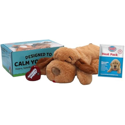 Original Snuggle Puppy Toy, Heartbeat Toy for Puppy, Dog Toys for Anxiety Relief, Calming Aid, Dog Heartbeat Toys for Behavioral Training in Biscuit
