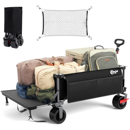 Portal Widened Folding Festival Trolley XXL With Brakes - Heavy Duty 600L Camping Cart, Beach Wagon, Collapsible Garden Cart for Picnic - 180KG Capacity