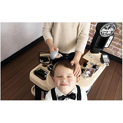 Smoby - Barber and Hairdresser play salon shop for children (69 x 48 x 91,5 cm) - play station incl, toy accessories for styling - for kids girls and boys aged 3 years and over