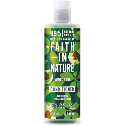 Faith In Nature Natural Avocado Conditioner, Nourishing, Vegan & Cruelty Free, No SLS or Parabens, for All Hair Types, 400ml