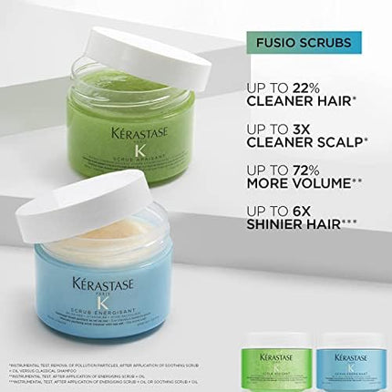 Kérastase Fusio Scrub, Nourishing and Energising Cleansing Treatment, For Oil-prone Hair and Scalp, With Sea Salt Minerals, Vitamin B6 and Salicylic Acid, Scrub Energisant, 250 ml
