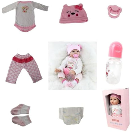 ZIYIUI 22 Inch Reborn Dolls Girl Birthday Soft Silicone Vinyl Real Life Dolls Toddler Sleeping Girl Lifelike Handmade 55cm Reborn Babies Xmas Gift