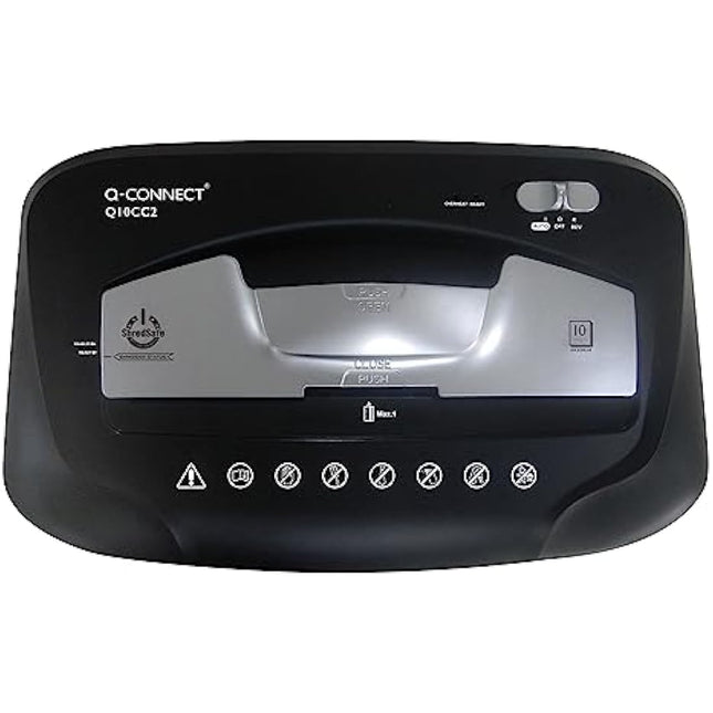 Q-Connect Cross Cut Paper Shredder Q10CC2, Black