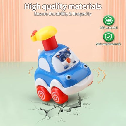 AmyBenton Baby Toy Cars for 1 2 Year Olds, 4PCS Press & Go Toy Car, Gifts for Baby Boys 1 2 Years Old