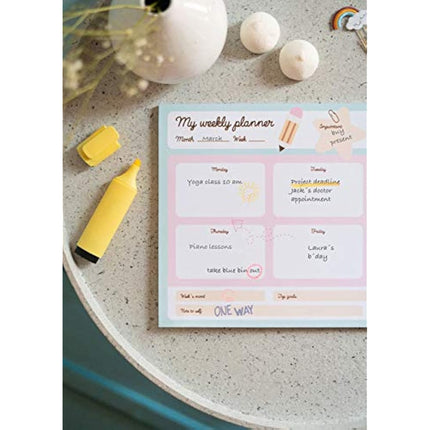 Grupo Erik Weekly Planner A4 - Pusheen Cat Stationery | Daily Planner Family, Desk Calendar, 54 Tear Off Pages Notepad | Pusheen Gifts, Pusheen Merchandise