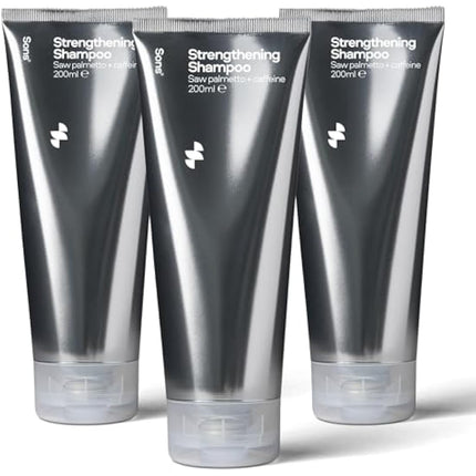 Sons Hair Growth Shampoo For Men. DHT Blocker. Thickening Formula Promotes Strong & Thick Regrowth. Contains Saw Palmetto, Argan Oil, Caffeine, & Rosemary. 3 Month Supply. Made in Europe.