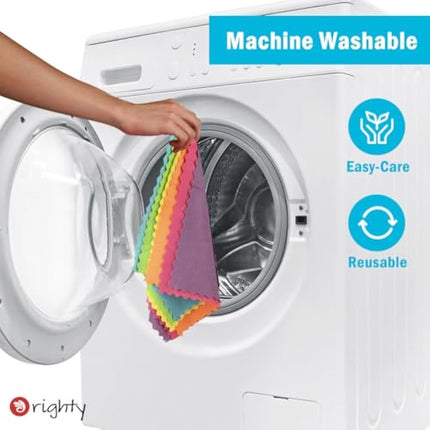 Orighty Microfibre Cleaning Cloths, Pack of 150, Highly Absorbent Cleaning Supplies, Lint Free Cloths for Multiple-use, Powerful Dust Removal Cleaning Rags for House, Kitchen, Car Care(12x12 inch)