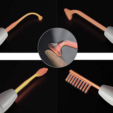 TEEROVA Skin Therapy Wand - Portable Handheld High Frequency Skin Therapy Machine for Acne Treatment, Skin Tightening, Wrinkle Reducing, Dark Circles, Puffy Eyes & Hair Follicle Stimulator