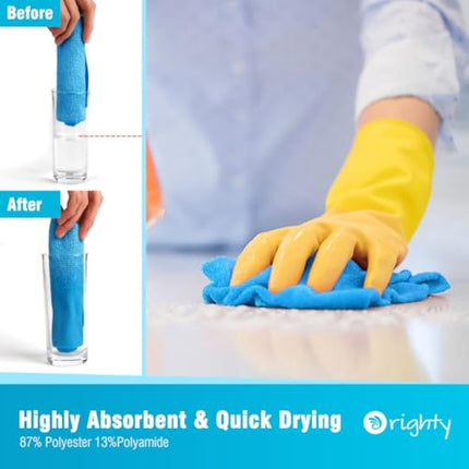 Orighty Cleaning Cloths, Shop Towels 200 Pack, Shop Rags Reusable, Microfiber Cleaning Rags Bulk for Cars, Multi-Purpose Lint Free Towels for Automotive, Mechanic, Kitchen, 29.2 x 29.2cm, Blue