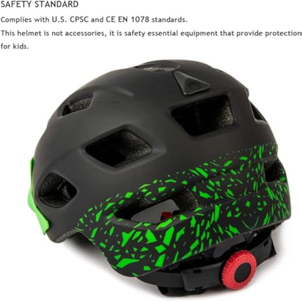 Kids Helmet, Exclusky Kids Bike Helmet Child Boys Girls Bike Helmet Age 5-13 Adjustable Bicycle Scooter Skating Cycle Helmet 50-57cm
