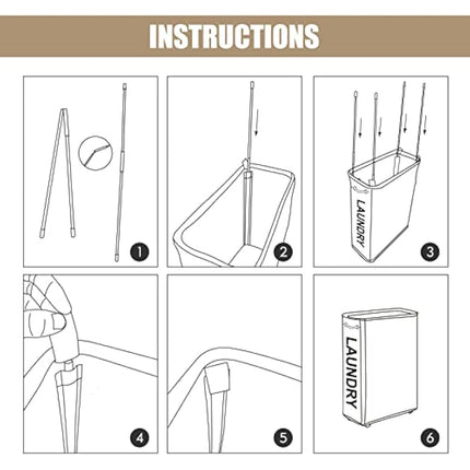 DOKEHOM 25-Inches Slim Laundry Basket on Wheels, Collapsible Rolling Laundry Hamper, Foldable Narrow Corner Clothes Storage Bins (Dark Grey)