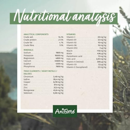 AniForte BARF Complete 1kg for Dogs - 100% Natural Barf Supplement with Minerals, Vitamins & Herbs - Premium Quality, Rich in Calcium & Ideal as Daily All-Round Care for Raw Food Diets