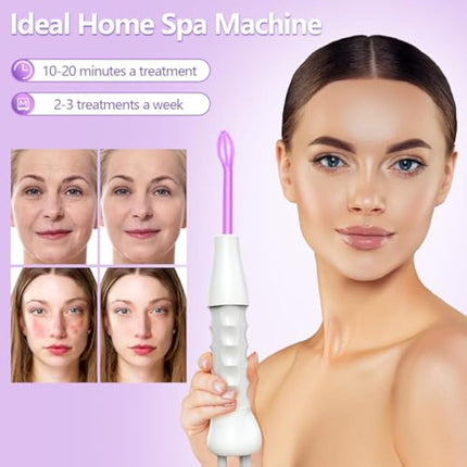 High F-requency Wand, iklestar Handheld High F-requency Facial Machine for Hair Growth, Skin Tightening Kit with 4 Violet Tubes, Professional Face Beauty Device for Skin Care Home Salon Use