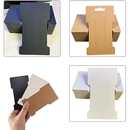 120 Pcs Hair Clip Display Cards Paper Hairpin Display Cards Kraft Paper Hairpin Card for Hair Bow Hair Clips Hair Accessories
