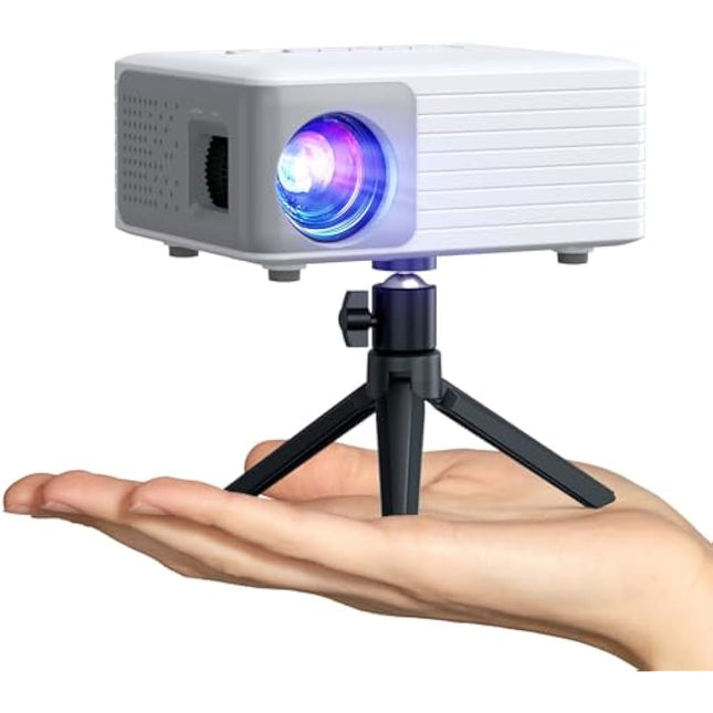 Mini Projector, AKIYO O1 2025 Upgraded 15000Lumen Projector, 50% Zoom, ±50° Keystone, Portable Projectors 1080P Full HD Supported, Compatible with iOS/Android/TV Stick/HDMI/USB/Switch(Tripod Included)