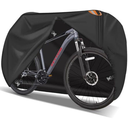 Zettum Bike Cover for 1 Bikes - Stationary Bike Covers for Outside Storage Waterproof Outdoor & Heavy Duty, 600D PU Coating Bicycle Covers for 1 Bike Mountain Bikes, Road Bike, Beach Cruiser Bike