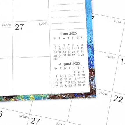 Artfan 2025-2026 Calendar - Calendar 2025-2026 uk from July 2025 - December 2026, 18 months to view, 14.8'' x 11.5'', Perfect for Planning and Organizing Your Home and Office, Green