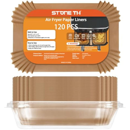 120Pcs Air Fryer Liners for Ninja Dual, Stone TH Disposable Airfryer Parchment Paper Liners Accessories Compatible with Ninja AF300UK AF400UK SL400UK AF500UK, Other Dual Zone Air Fryer