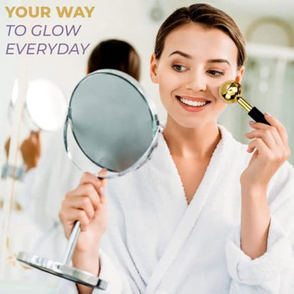 S.Sara Ice Globes for face and eyes | Facial skin care tool for face, neck and eyes | Stainless steel facial massage roller | Depuff skin | Rejuvanate skin | Unbreakable | Set of 2