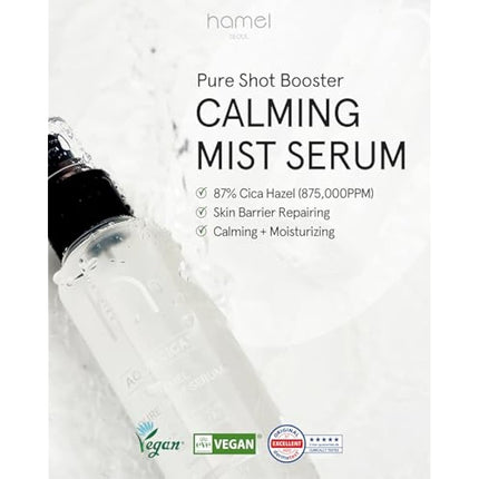 HAMEL Pure Shot Booster Calming Mist Serum︱3.38 fl. oz. / 100ml︱Improvement of Skin Barrier and Moisture Density, Skin Soothing, Virginia Witch Hazel Extraxt︱Vegan, Cruelty Free