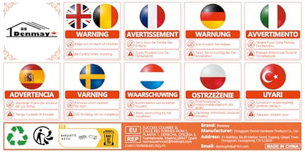 Denmay 01T08 DIA 6CM BBQ Thermometer Outdoor Barbecue Smoker Grill Stainless Steel barbecue thermometers, BBQ Temperature Gauge for Weber, Charbroil, Chargriller, Blooma, Brinkmann, kamado