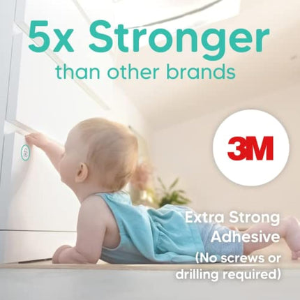 AYCORN® Magnetic Safety Cupboard Locks [10x] for Children [Includes 2X Keys] Child & Baby Safety Proofing for Kitchen, Cabinets and Drawers, 30 Second Install (No Drilling) with 3M Adhesive