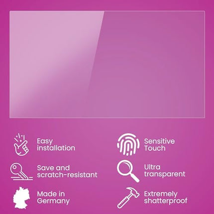 atFoliX Plastic Glass Protective Film compatible with Asus TUF Gaming VG289Q1A, 9H Hybrid-Glass FX Screen Protector