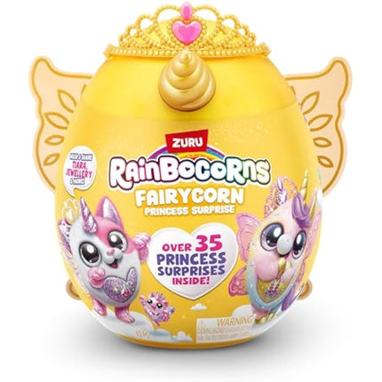 Rainbocorns Fairycorn Princess Series 6 Majesty th Flamingo - Collectible Plush - Magical Fairy Princess Surprises, Cuddle Plush Stuffed Animal, Stickers (Flamingo)