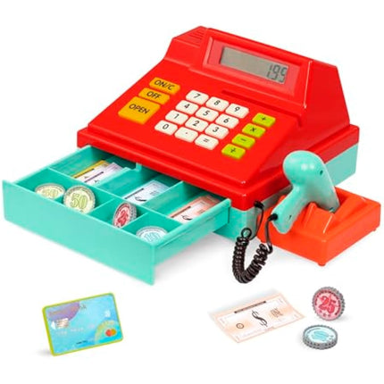 Battat – Toy Cash Registerwith scanner For Kids, Toddlers – 49 Pieces with Money, Credit Card, Scanner – Pretend Play Toy – 3+ Years