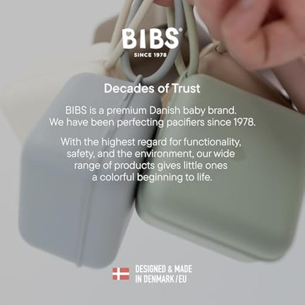 BIBS Pacifier Box with Strap. Soother Holder and Steriliser case. 100% BPA Free Food-Grade Material. Made in Denmark. Petrol