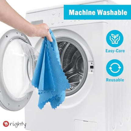 Orighty Cleaning Cloths, Shop Towels 200 Pack, Shop Rags Reusable, Microfiber Cleaning Rags Bulk for Cars, Multi-Purpose Lint Free Towels for Automotive, Mechanic, Kitchen, 29.2 x 29.2cm, Blue