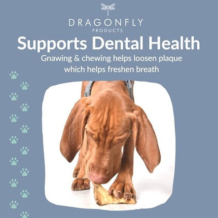 Dragonfly Products - 25 Pieces Air Dried Cows Ears Dog Treats | Natural Grain Free | Hypoallergenic & Low Fat | 100% EU | Dental Health | Gluten Free Whole Beef Ear Chew