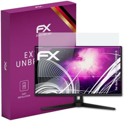 atFoliX Plastic Glass Protective Film compatible with Asus TUF Gaming VG289Q1A, 9H Hybrid-Glass FX Screen Protector