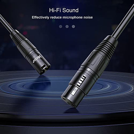Veetop 20m XLR to XLR Cable, 3 Pin Male to Female Balance Audio XLR Microphone Cable Microphone Extension Cable for PA System,Studio Recorder,Amplifier, Audio Mixer,Speakers System, Audio Recording