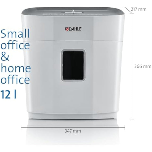 Dahle PaperSAFE 100 Paper Shredder (5 Sheets, Oil-Free, Jam Protection, Cross-Cut, for Home-Office) Grey, 36.6 x 34.7 x 21.7cm