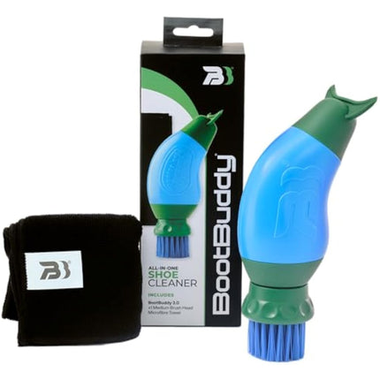 BootBuddy Shoe & Boot Cleaner Brush – Footwear Cleaning Kit for Hiking Boots, Golf Shoes, Football Boots, Running Shoes & Wellies – Cleans Mud, Dirt & Stains in Minutes – As Seen on Dragons’ Den