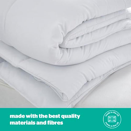 Silentnight Just Like Down 10.5 Tog Double Duvet - Luxury All Year Round Duvet Quilt with Soft Silky Down Like Fibres - Machine Washable and Hypoallergenic - Double, White