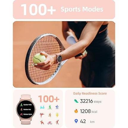 Parsonver Smart Watch Answer/Make Call, Fitness Watch for Women, Smartwatch IP68 Waterproof, 100+ Sport Modes, Heart Rate/Sleep Monitor, Fitness Tracker for Android iOS, Rose Gold, SPROD1