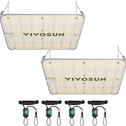 VIVOSUN Grow Lamp 100 W Full Spectrum Plant Lamp with Samsung Diodes Grow Light for Indoor Plants Seedling Vegetative and Flower in 60 x 60 cm, 90 x 90 cm Grow Tent, Greenhouse VS1000E Pack of 2
