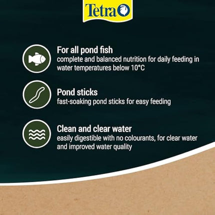 Tetra Wheatgerm Pond Fish Food Sticks 1.4kg - for cold weather feeding