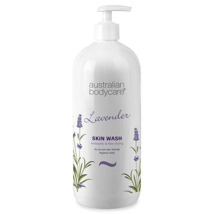 Australian Bodycare Skin Wash Professional 1000 ml | Tea Tree Oil + Lavender Body Wash for the Skin | Relieves Spots and Pimples, Acne, Body Odor &