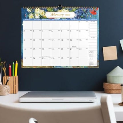 Artfan 2025-2026 Calendar - Calendar 2025-2026 uk from July 2025 - December 2026, 18 months to view, 14.8'' x 11.5'', Perfect for Planning and Organizing Your Home and Office, Green