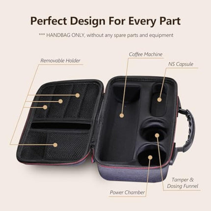 CONQUECO Hand Bag Travel Case - Compatible with The Old & New Model Portable Coffee Machine - Espresso Maker Not Included