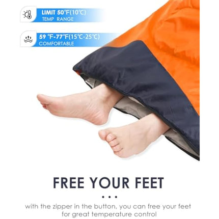 Sleeping Bags for Adults Backpacking Lightweight Waterproof- Cold Weather Sleeping Bag for Girls Boys Mens for Warm Camping Hiking Outdoor Travel Hunting with Compression Bags