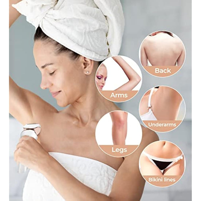 PRITECH Electric Shaver for Women - Cordless Ladies Shaver, Lady Razor for Legs, Arm, Underarms, Bikini, USB Rechargeable Wet & Dry Waterproof Razor for Woman