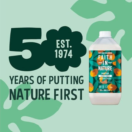 Faith In Nature Natural Jojoba Conditioner, Smoothing for Dry Hair & Scalp, Vegan & Cruelty Free, No SLS, Silicones or Parabens, 5L Refill Pack