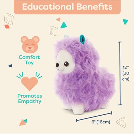 B. toys – Fluffy Plush Llama – Stuffed Animal Soft & Colorful Toy for Baby, Toddler, Kids – Fluffy Funkies – Lola Llama – 0+ Months