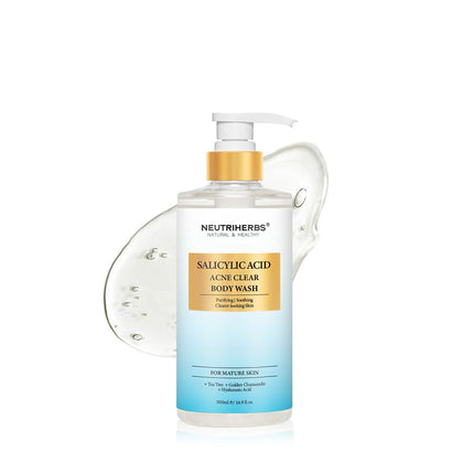 Neutriherbs Acne Body Wash, Anti Acne/Prone Skin Shower Gel For Women And Men, Daily Shower Soap With Salicylic Acid - Grapefruit Scent 16.9 Fl.Oz